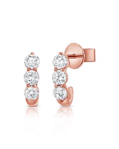 0.48CT DIAMOND CAGE HUGGIE EARRINGS