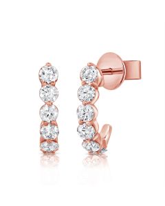 0.47CT DIAMOND CAGE HUGGIE EARRINGS