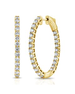 2.55CT DIAMOND HOOP EARRINGS
