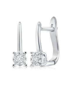 .18CT DIAMOND ILLUSION LEVERBACK EARRINGS