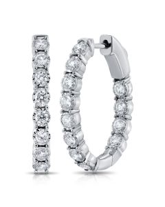 1.08CT DIAMOND MIRACLE SETTING HOOP EARRINGS