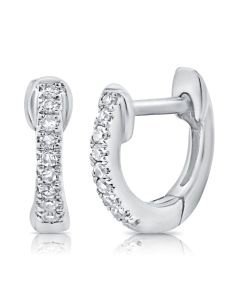 .07CT DIAMOND HUGGIE EARRINGS