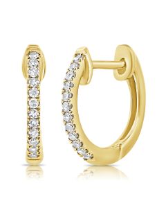 .09CT DIAMOND HUGGIE EARRINGS
