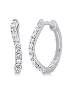 0.18CT DIAMOND HUGGIE EARRINGS