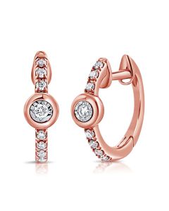 .16CT DIAMOND MIRACLE SETTING HUGGIE EARRINGS