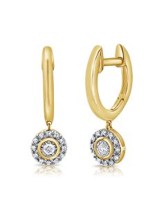 .12CT DIAMOND MIRACLE SETTING HUGGIE EARRINGS