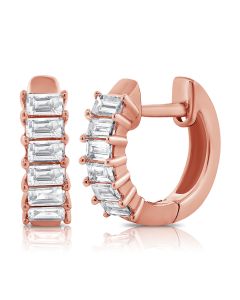 .34CT BAGUETTES DIAMOND HUGGIE EARRINGS