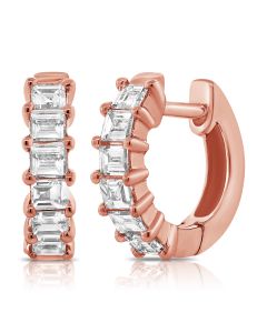 .65CT BAGUETTES DIAMOND HUGGIE EARRINGS