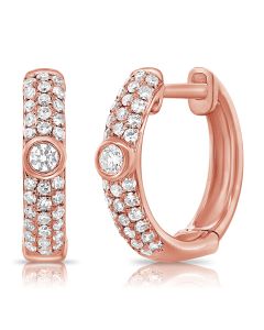 .24CT DIAMOND HUGGIE EARRINGS