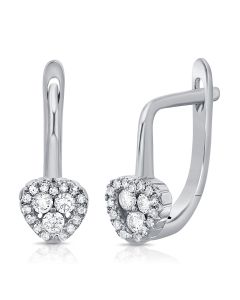 .31CT DIAMOND HEART LEVERBACK EARRING
