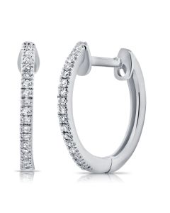 .08CT DIAMOND HUGGIE EARRINGS