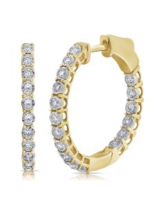 .51CT DIAMOND MIRACLE SETTING HOOP EARRINGS