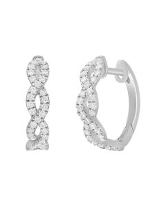 .45CT DIAMOND INFINITY HUGGIE EARRINGS