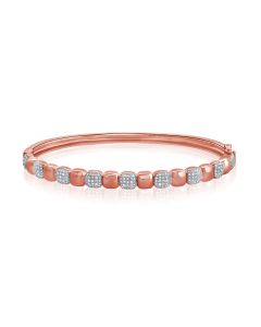 0.56CT DIAMOND PAVE SQUARE BANGLE