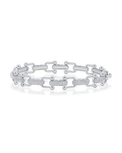 .54CT DIAMOND LINK BANGLE