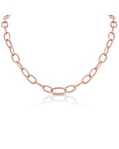 .33CT DIAMOND OVAL LINK NECKLACE