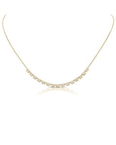 .67CT BAGUETTES AND ROUND DIAMOND STATION NECKLACE