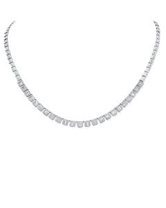 2.55CT BAGUETTES AND ROUND DIAMOND NECKLACE