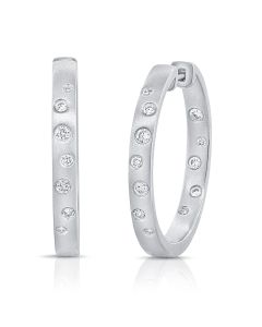 .53CT DIAMOND CONFETTI HOOP EARRINGS