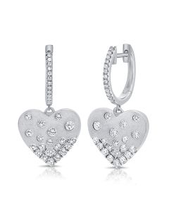 .72CT DIAMOND HEART CONFETTI DROP EARRINGS
