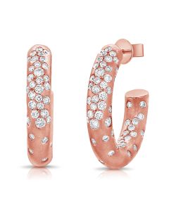 2.15CT DIAMOND CONFETTI HUGGIE EARRINGS