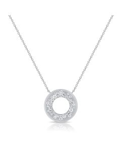 1.20CT DIAMOND CIRCLE CONFETTI PENDANT NECKLACE