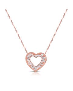 .87CT DIAMOND HEART CONFETTI PENDANT NECKLACE