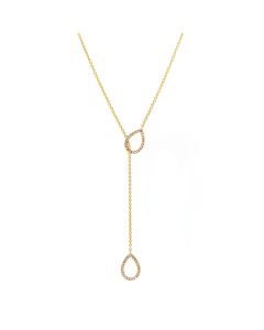 .16CT DIAMOND PEAR LARIAT NECKLACE