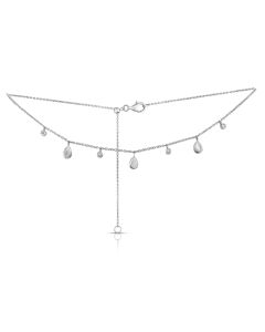 .08CT DIAMOND PEAR CHOKER NECKLACE