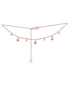 .08CT DIAMOND PEAR CHOKER NECKLACE