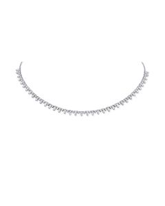 2.40CT BAGUETTES AND DIAMOND FASHION NECKLACE