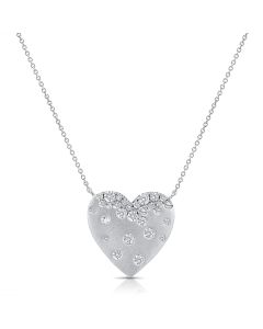 .88CT DIAMOND HEART CONFETTI PENDANT NECKLACE