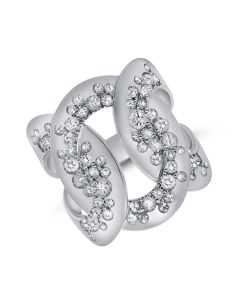 1.56CT DIAMOND CROSSOVER CONFETTI RING