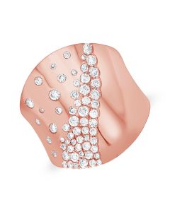 1.10CT DIAMOND BEZEL SET CIGAR RING