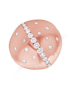 0.92CT DIAMOND BEZEL SET CIGAR RING