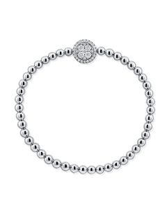 0.64CT DIAMOND CIRCLE ILLUSION BALL BRACELET