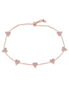 .38CT DIAMOND HEART BOLO BRACELET