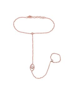 0.29CT DIAMOND EVIL EYE HAND CHAIN