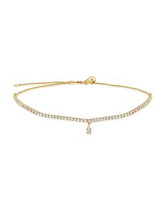 3.45CT MARQUISE, PEAR, PRINCESS AND ROUND SHAPE DIAMOND CHOKER NECKLACE