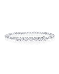 1.13CT DIAMOND CIRCLE ILLUSION  BALL BRACELET