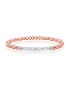 .61CT DIAMOND BAR BALL BRACELET