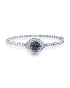 .78CT DIAMOND EVIL EYE BALL BANGLE