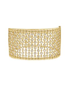 3.63CT DIAMOND BEZEL BALL BANGLE
