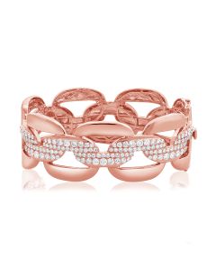 3.66CT DIAMOND PAPERCLIP LINK BANGLE