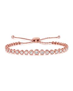 2.18CT DIAMOND BEZEL BOLO BRACELET