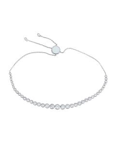 1.10CT DIAMOND BEZEL BOLO BRACELET