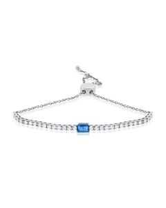 2.85CT SAPPHIRE AND DIAMOND BOLO BRACELET