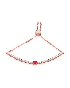 2.39CT RUBY AND DIAMOND BOLO BRACELET