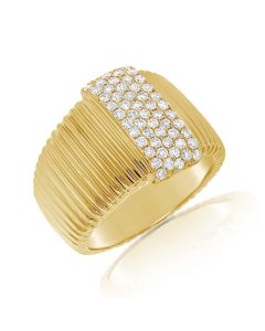 .54CT DIAMOND FLUTED CIGAR RING