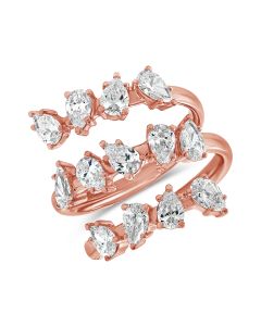 2.16CT PEAR SHAPE DIAMOND WRAP RING